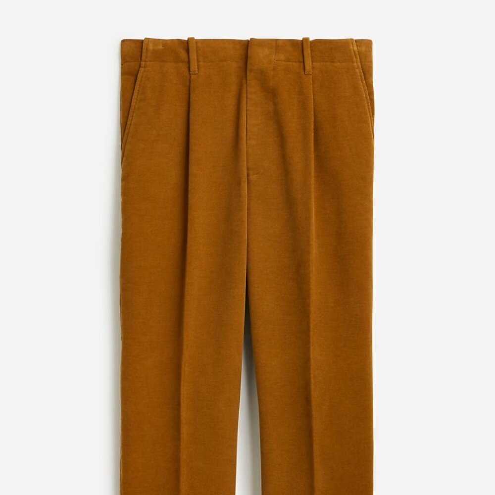 J.Crew Moleskin Pants Tobacco Brown Trouser Cuffed Hem 32x30
